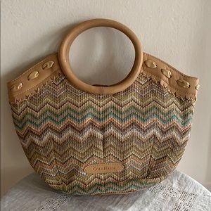 Cole Haan Sarah Straw Multicolored Handbag